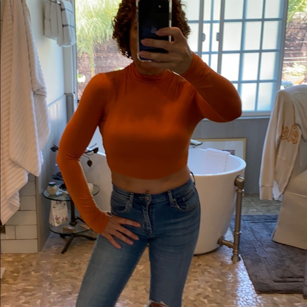 Misguided cropped turtleneck top